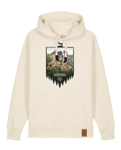 bio-unisex-medium fit-hoodie-sächsische schweiz-stsu177-natur-weiße kordel-front