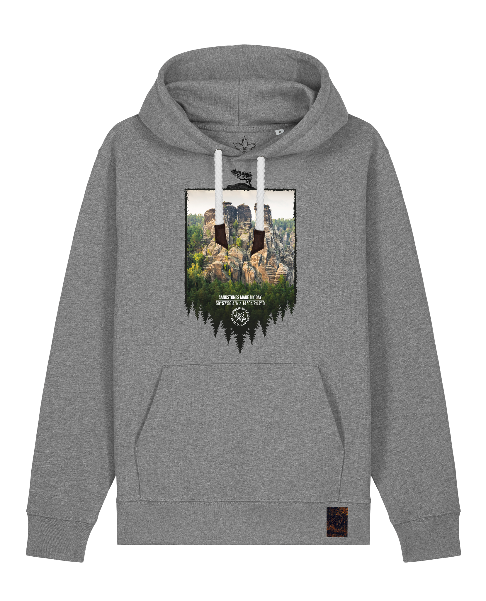bio-unisex-medium fit-hoodie-sächsische schweiz-stsu177-opossum-weiße kordel-front