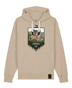 bio-unisex-medium fit-hoodie-sächsische schweiz-stsu177-treibsand-weiße kordel-front
