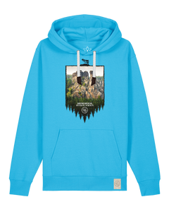 bio-unisex-medium fit-hoodie-sächsische schweiz-stsu177-wasserblau-weiße kordel-front