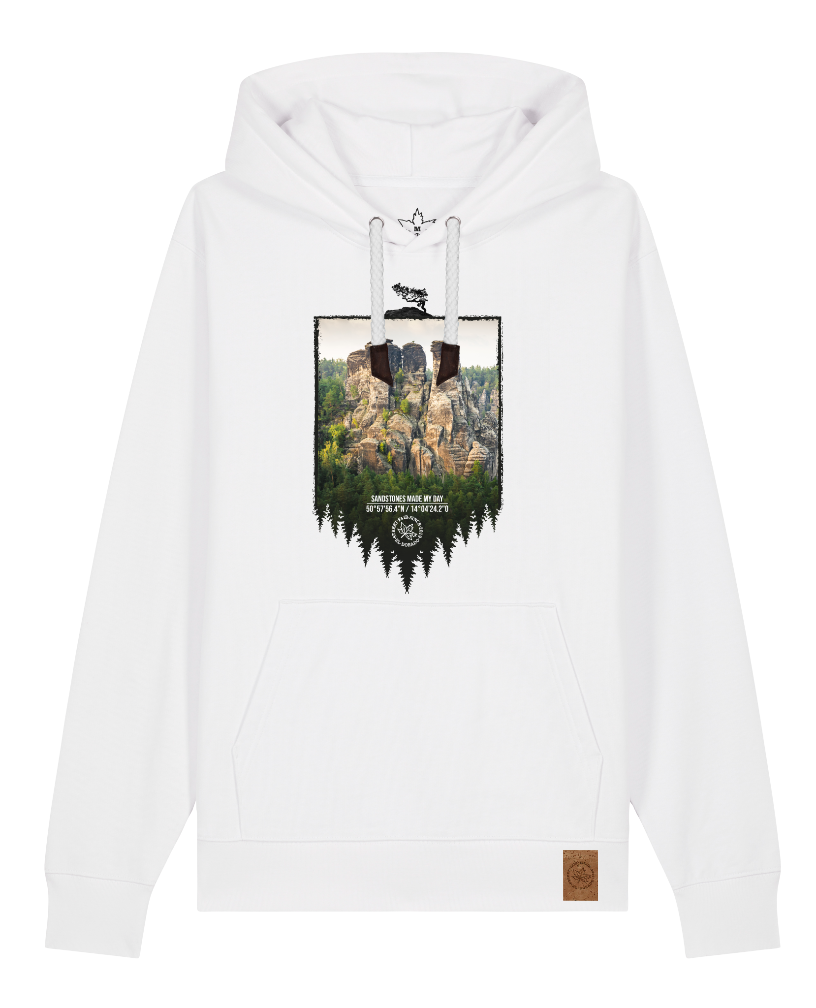 bio-unisex-medium fit-hoodie-sächsische schweiz-stsu177-weiß-weiße kordel-front