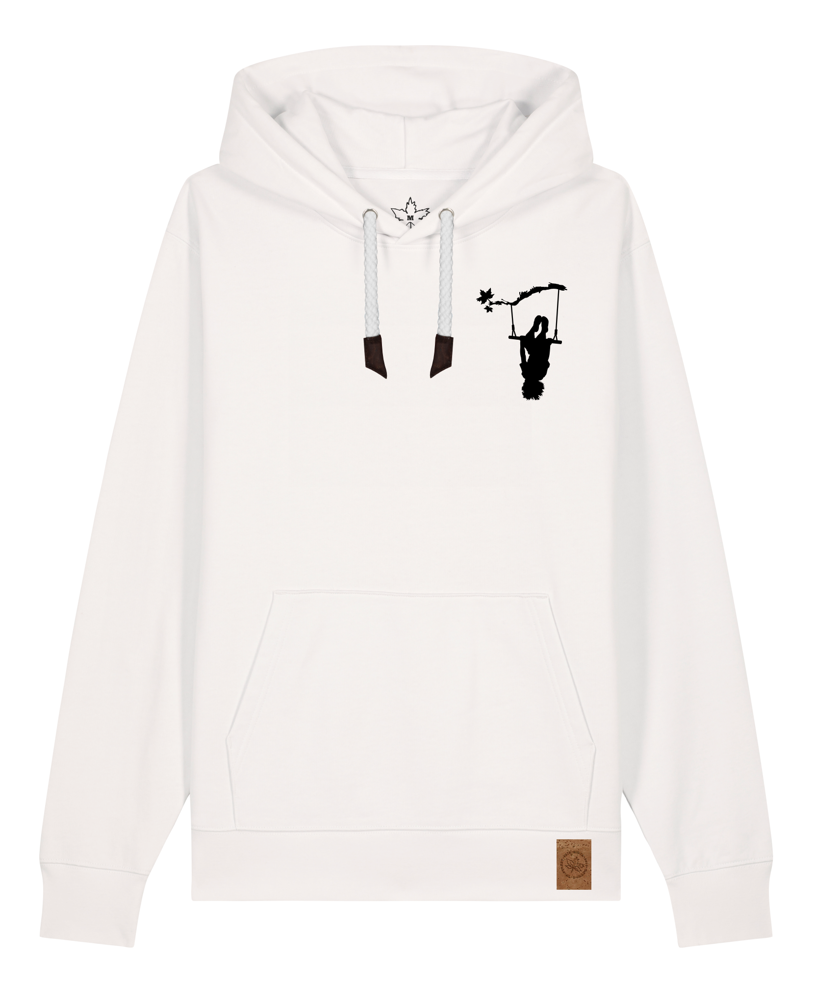 bio-unisex-medium fit-hoodie-schaukeln (backprint)-stsu177-bio ei-weiße kordel-front