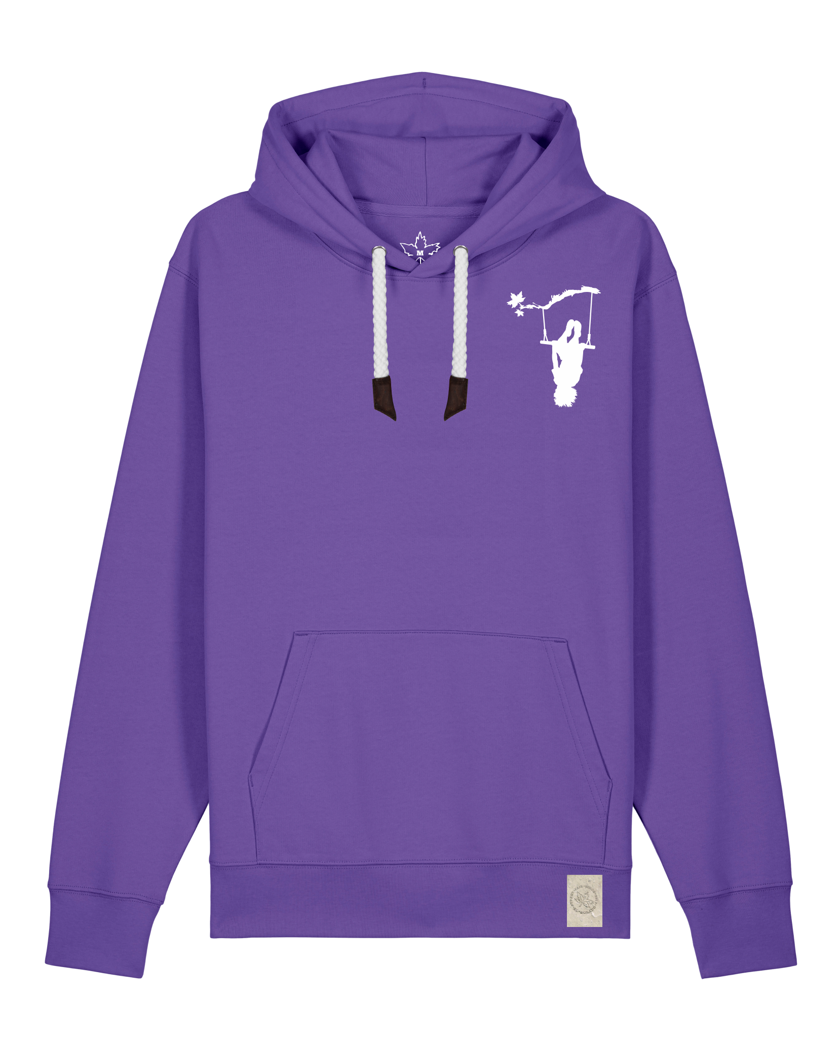 bio-unisex-medium fit-hoodie-schaukeln (backprint)-stsu177-blaukraut-weiße kordel-front