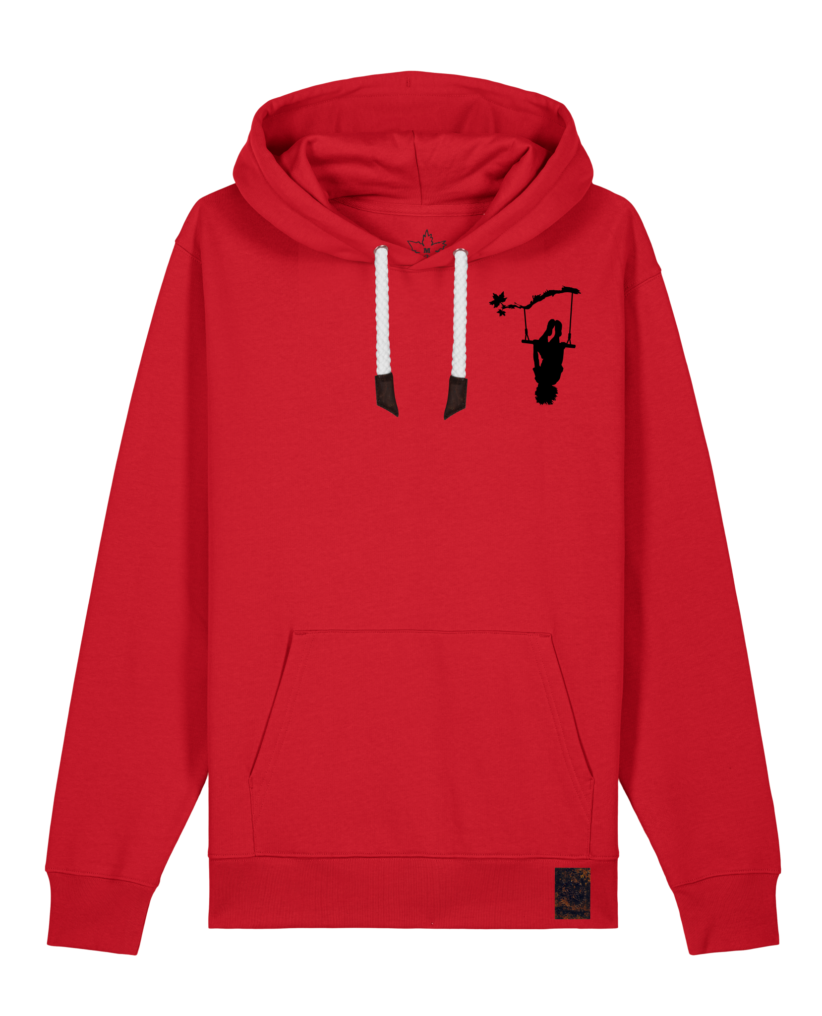 bio-unisex-medium fit-hoodie-schaukeln (backprint)-stsu177-erdbeere-weiße kordel-front