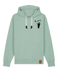 bio-unisex-medium fit-hoodie-schaukeln (backprint)-stsu177-eukalyptus-weiße kordel-front
