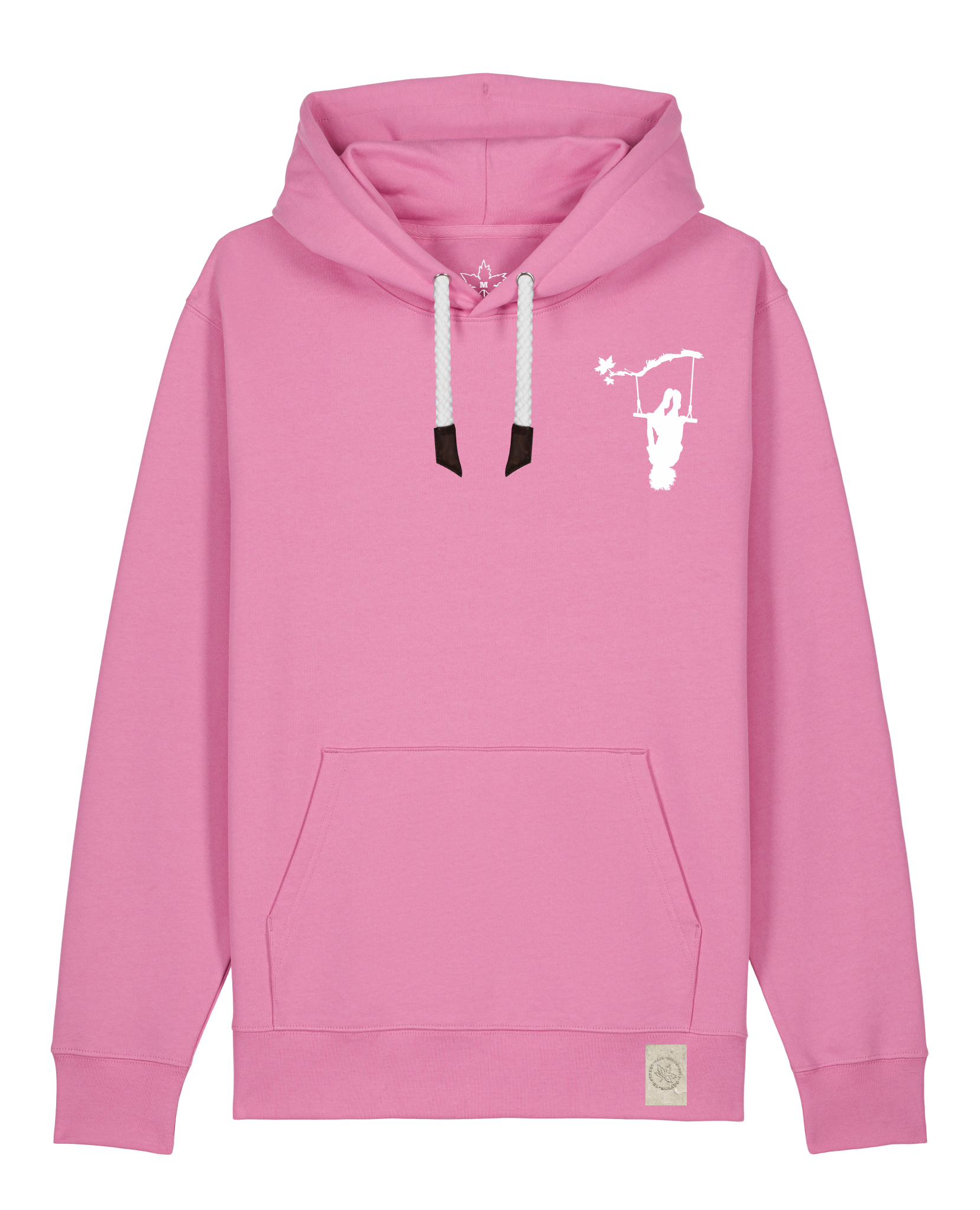 bio-unisex-medium fit-hoodie-schaukeln (backprint)-stsu177-kaugummi-weiße kordel-front