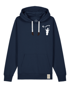 bio-unisex-medium fit-hoodie-schaukeln (backprint)-stsu177-marine-weiße kordel-front