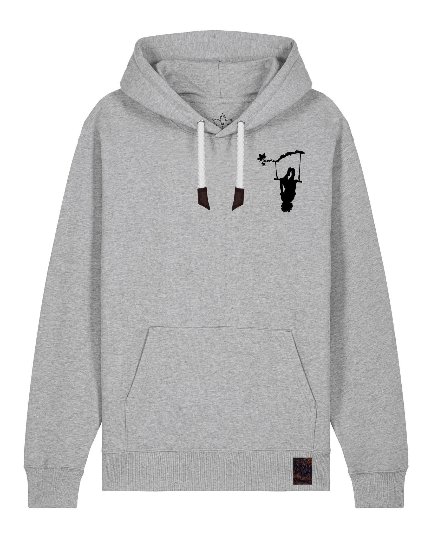bio-unisex-medium fit-hoodie-schaukeln (backprint)-stsu177-mausgrau-weiße kordel-front