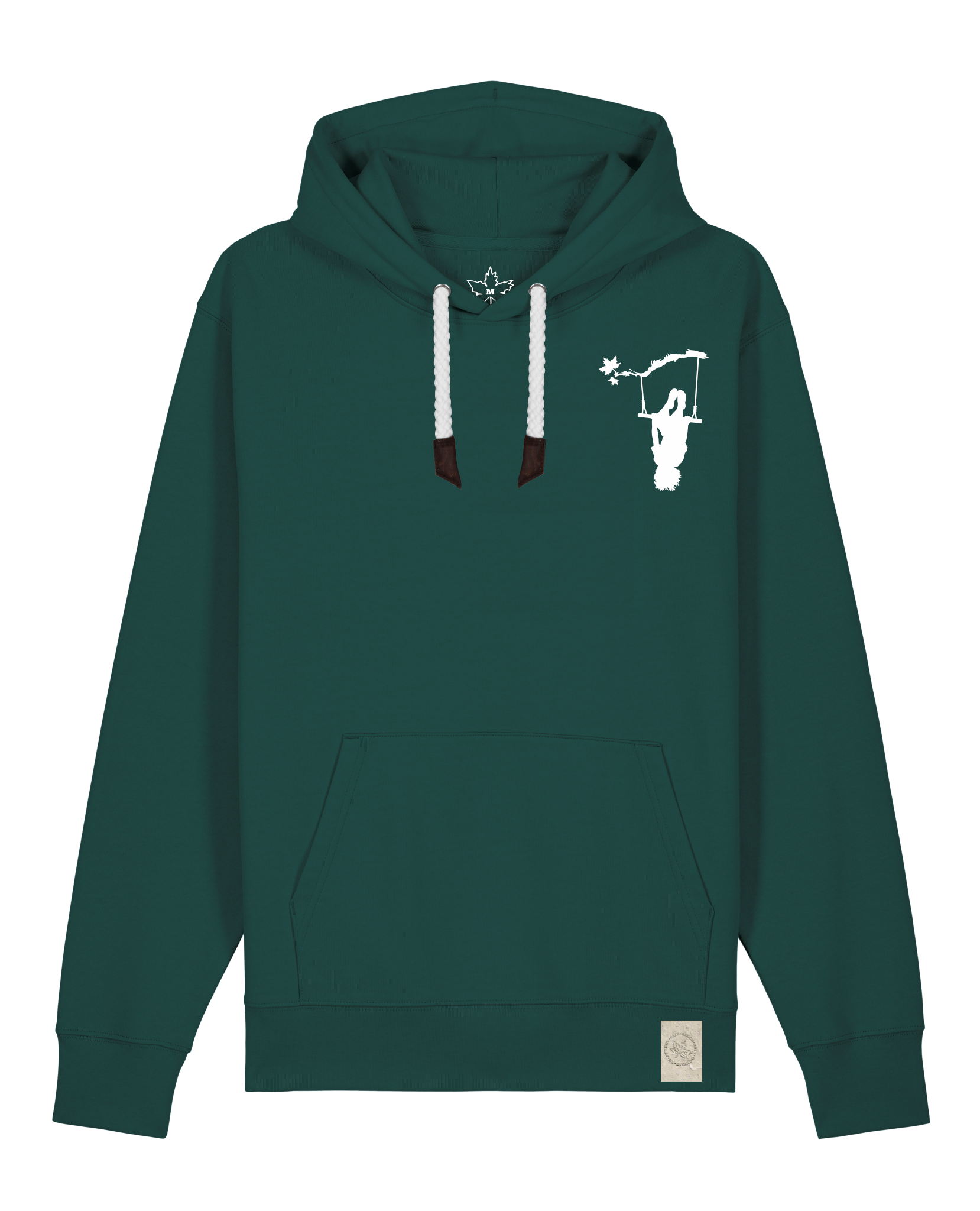 bio-unisex-medium fit-hoodie-schaukeln (backprint)-stsu177-spirulina-weiße kordel-front