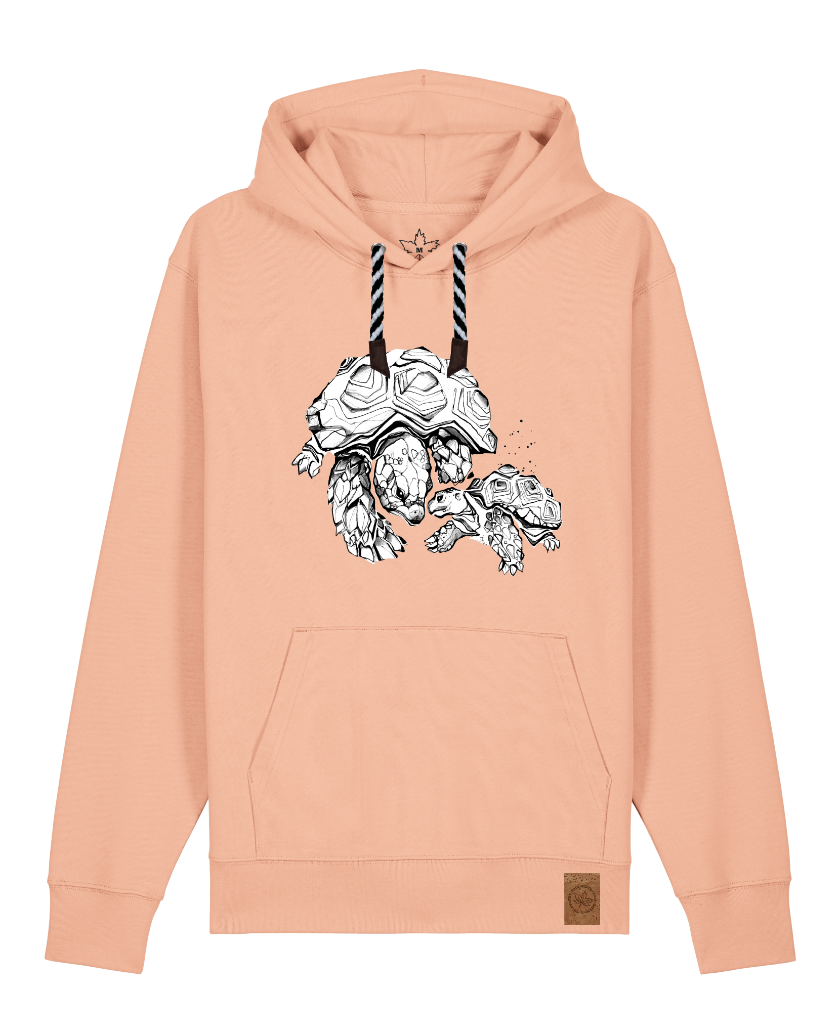 bio-unisex-medium fit-hoodie-schildkrötis-stsu177-agyptische keramik-sw kordel-front