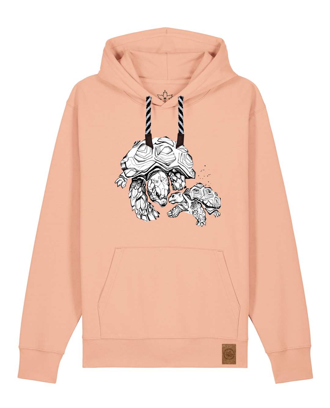 bio-unisex-medium fit-hoodie-schildkrötis-stsu177-agyptische keramik-sw kordel-front