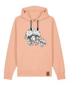 bio-unisex-medium fit-hoodie-schildkrötis-stsu177-agyptische keramik-sw kordel-front