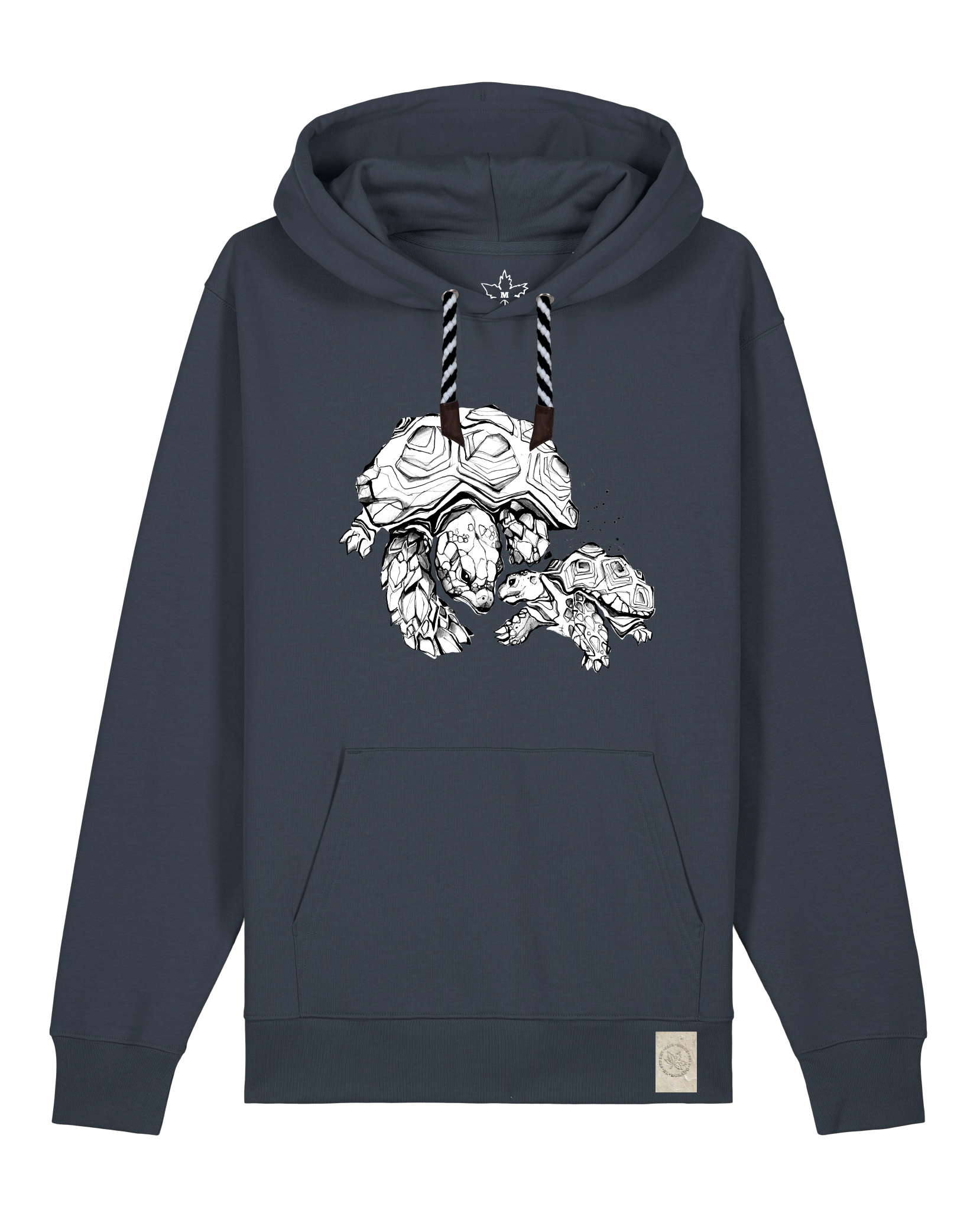 bio-unisex-medium fit-hoodie-schildkrötis-stsu177-blaubeernacht-sw kordel-front