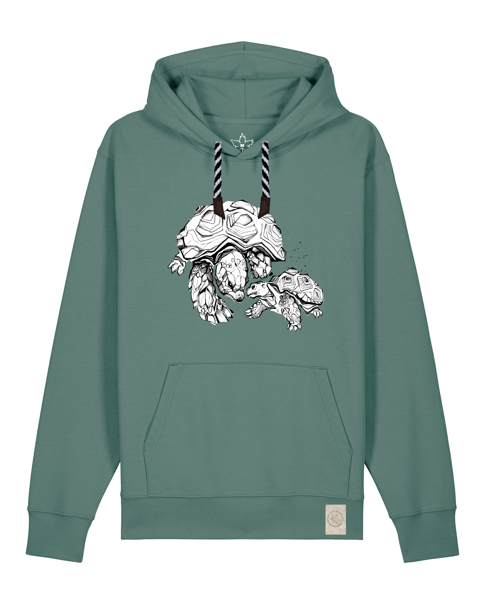 bio-unisex-medium fit-hoodie-schildkrötis-stsu177-blautanne-sw kordel-front