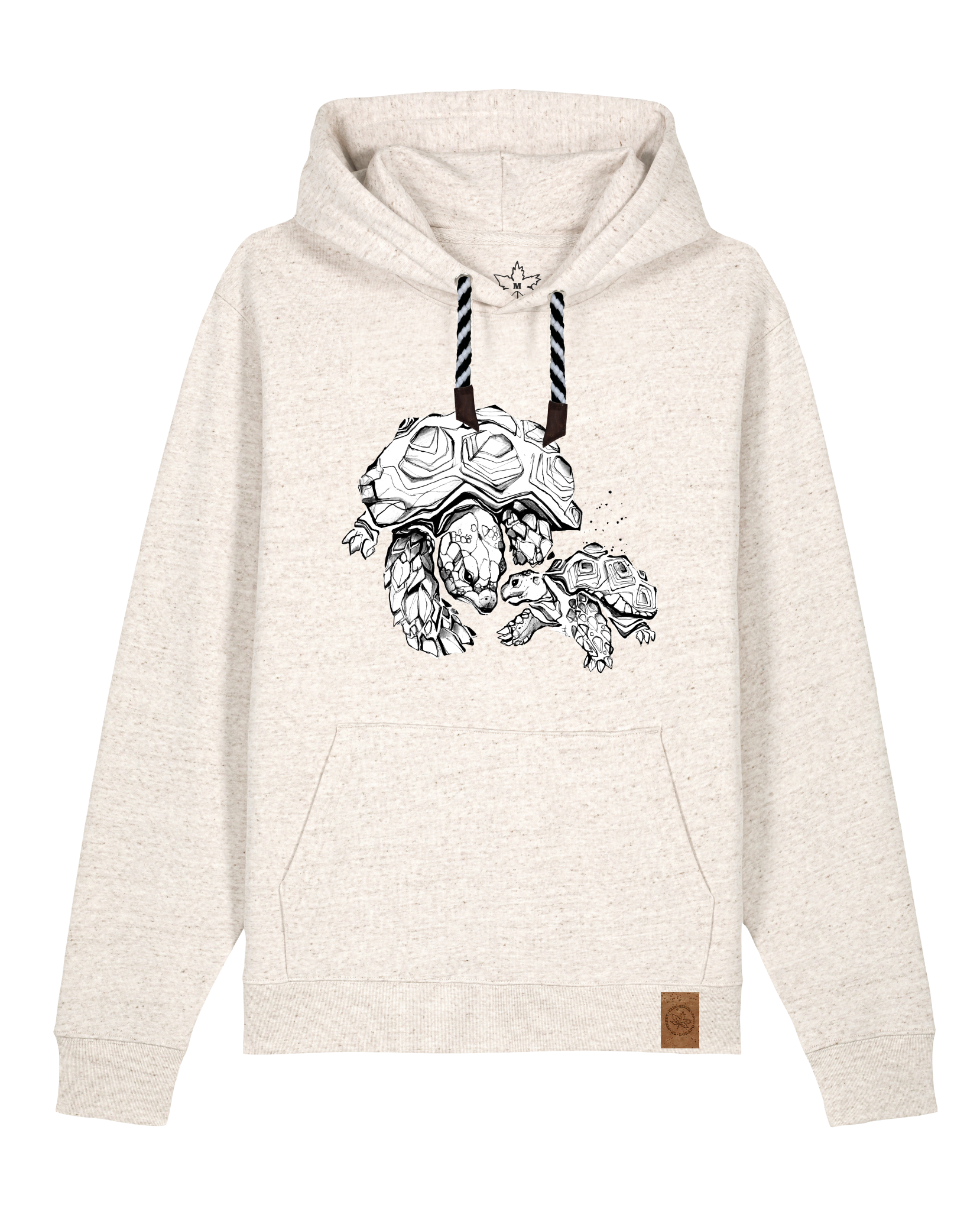 bio-unisex-medium fit-hoodie-schildkrötis-stsu177-elbsandstein-sw kordel-front