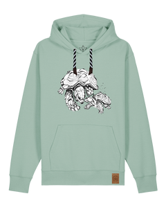 bio-unisex-medium fit-hoodie-schildkrötis-stsu177-eukalyptus-sw kordel-front