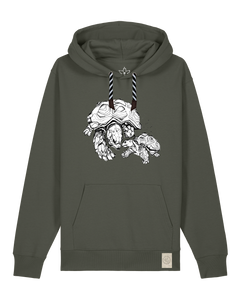 bio-unisex-medium fit-hoodie-schildkrötis-stsu177-grunkohl-sw kordel-front