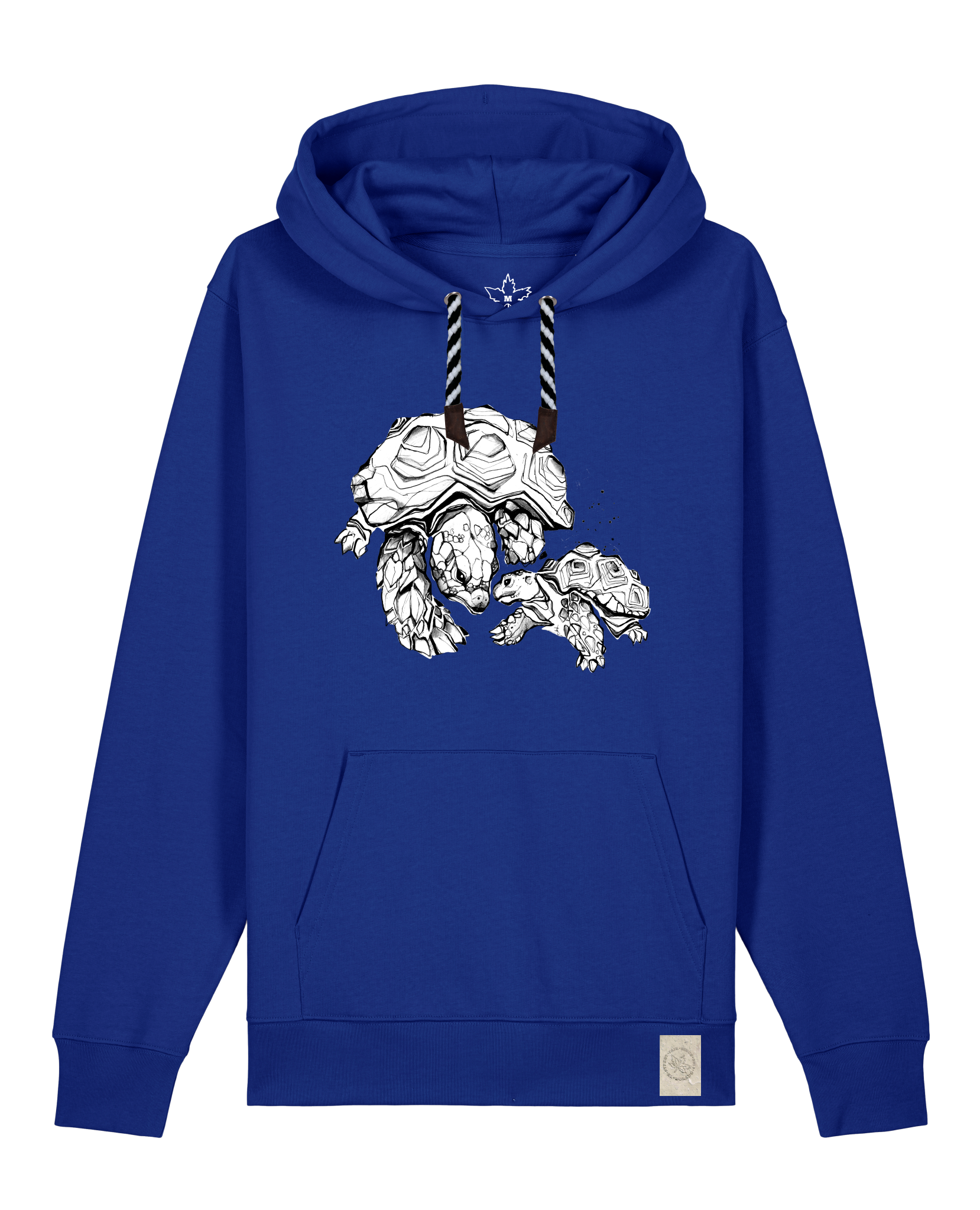 bio-unisex-medium fit-hoodie-schildkrötis-stsu177-kornblume-sw kordel-front