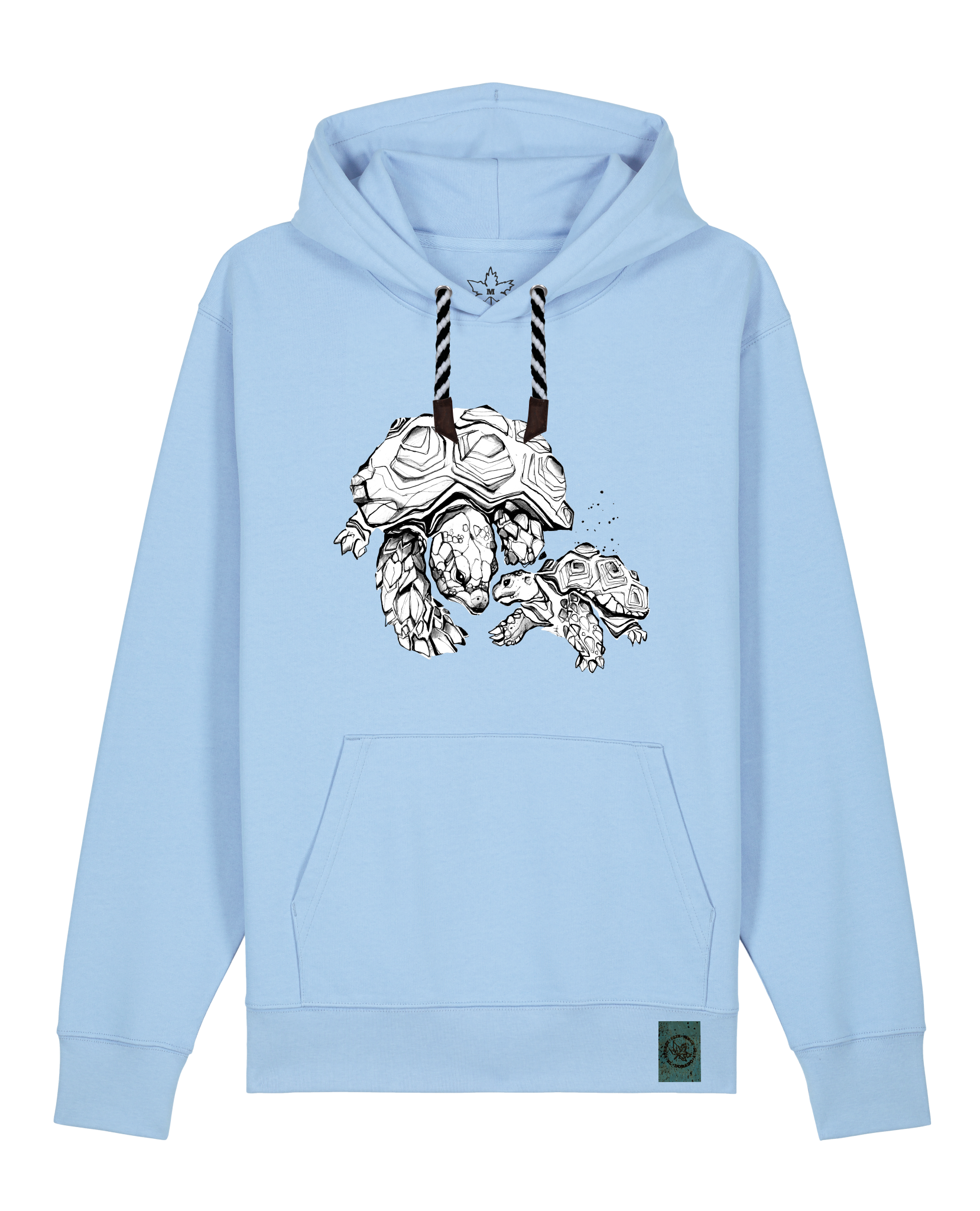 bio-unisex-medium fit-hoodie-schildkrötis-stsu177-lagune-sw kordel-front