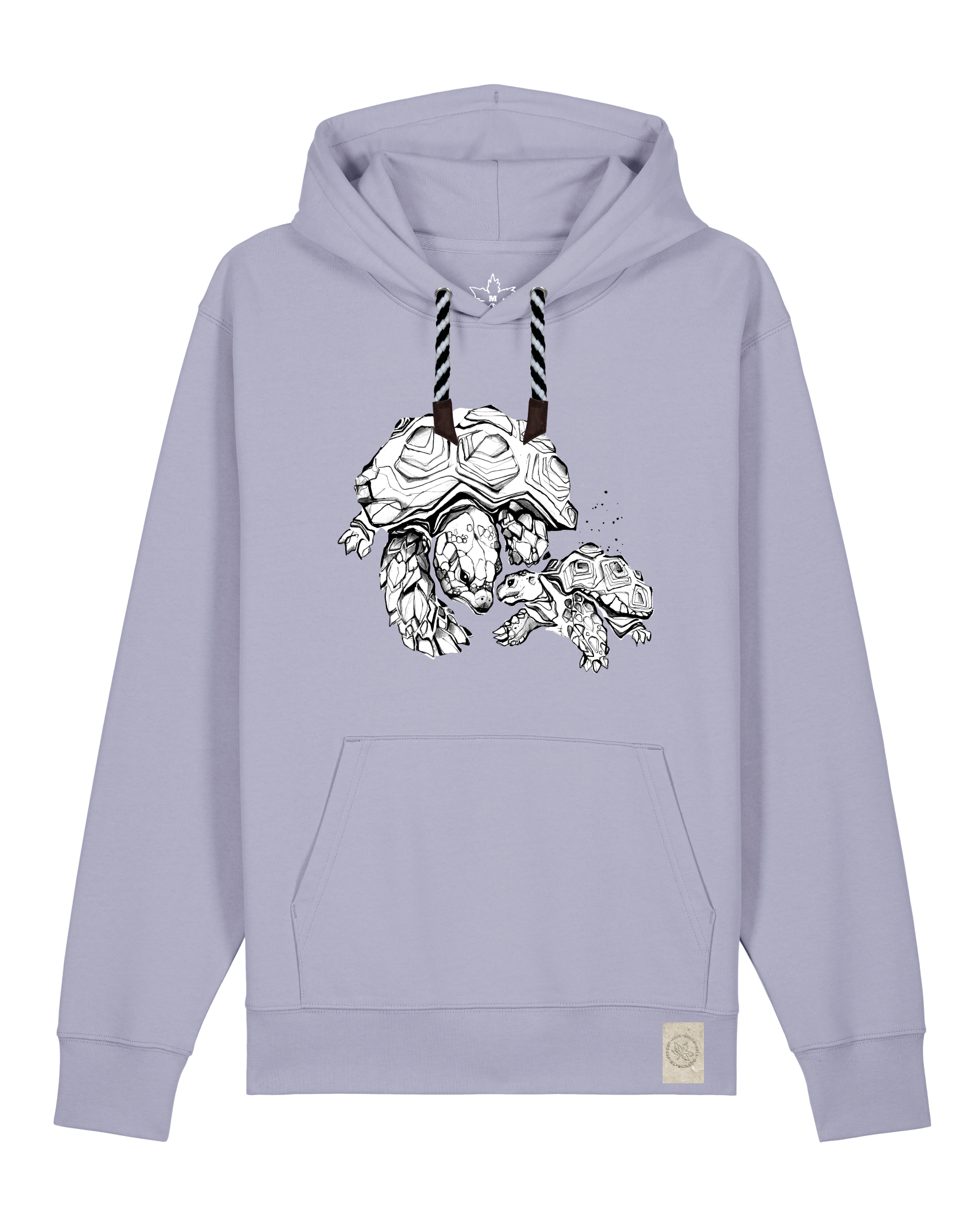 bio-unisex-medium fit-hoodie-schildkrötis-stsu177-lavender-sw kordel-front