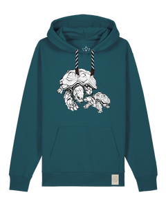 bio-unisex-medium fit-hoodie-schildkrötis-stsu177-nordmanntanne-sw kordel-front