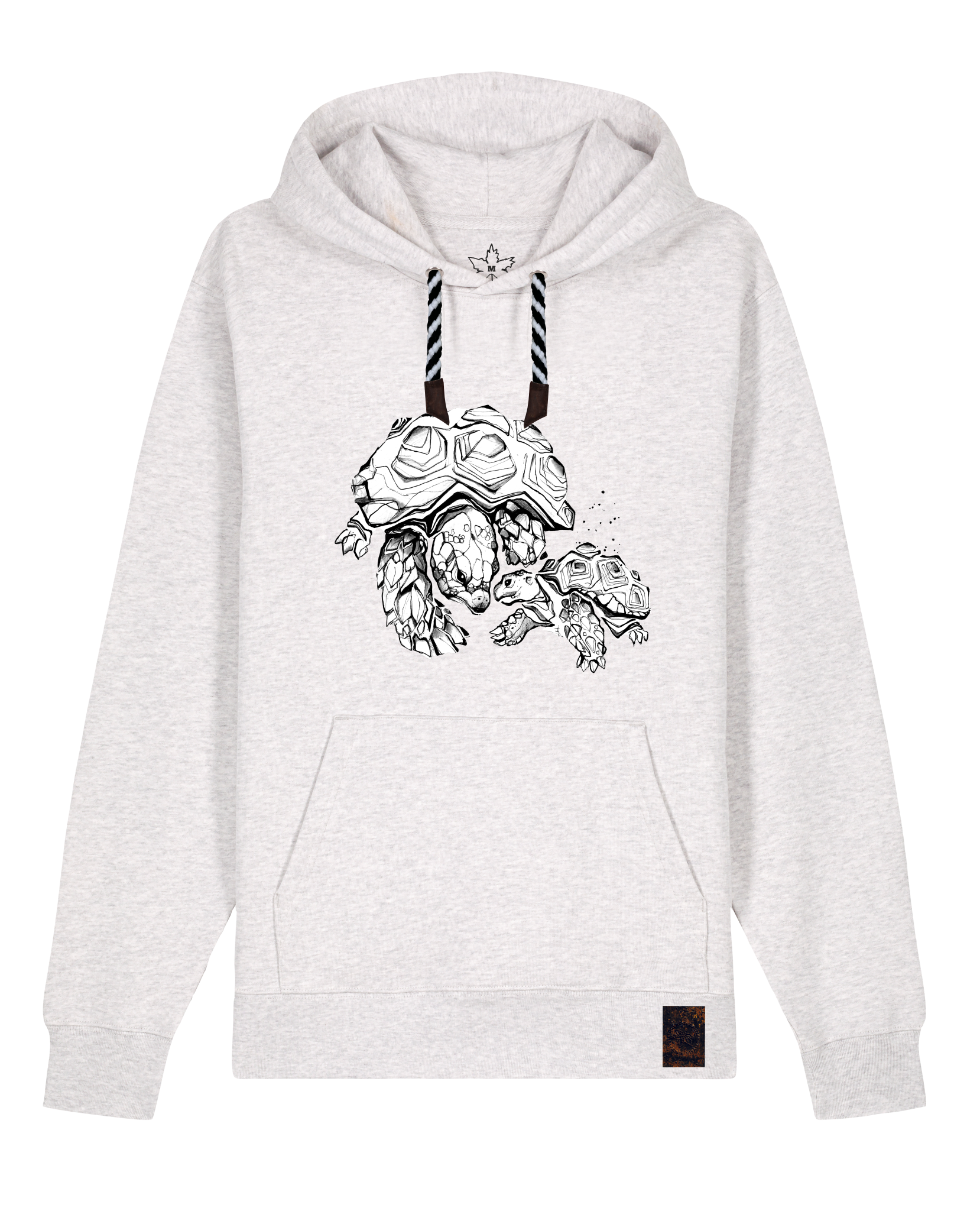 bio-unisex-medium fit-hoodie-schildkrötis-stsu177-rennmaus-sw kordel-front