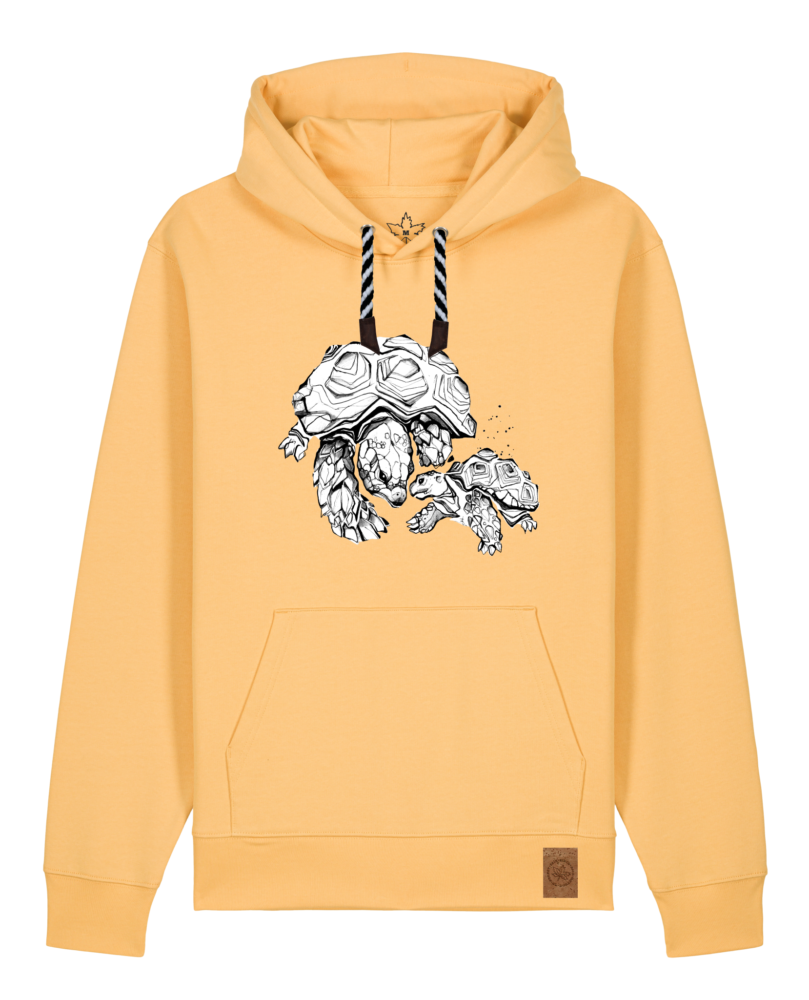 bio-unisex-medium fit-hoodie-schildkrötis-stsu177-senfkorn-sw kordel-front