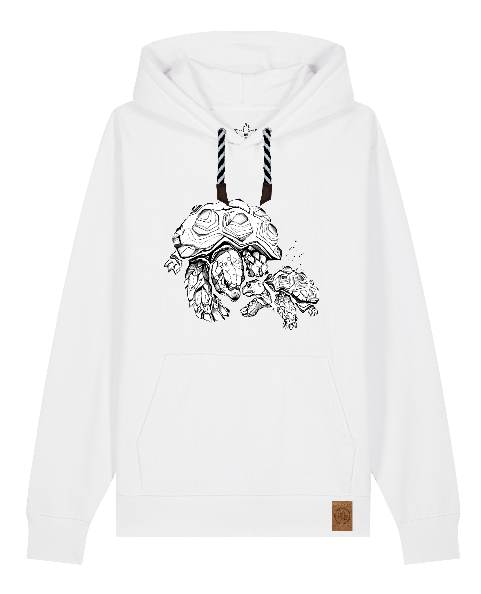 bio-unisex-medium fit-hoodie-schildkrötis-stsu177-weiß-sw kordel-front