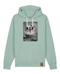 bio-unisex-medium fit-hoodie-schneekugel-stsu177-eukalyptus-weiße kordel-front