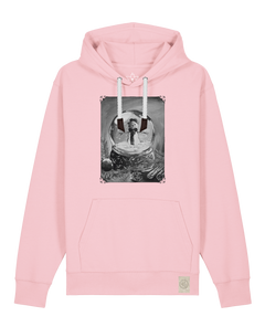 bio-unisex-medium fit-hoodie-schneekugel-stsu177-flamingo-weiße kordel-front