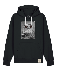 bio-unisex-medium fit-hoodie-schneekugel-stsu177-schwarz-weiße kordel-front
