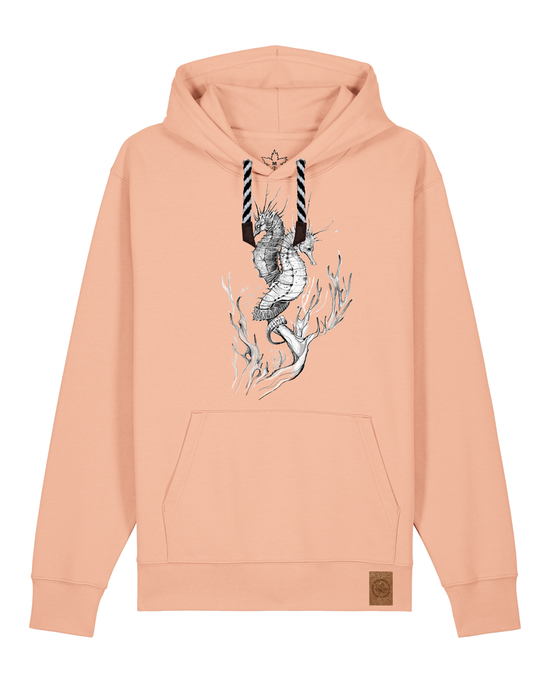 bio-unisex-medium fit-hoodie-seepferdchen-stsu177-agyptische keramik-sw kordel-front