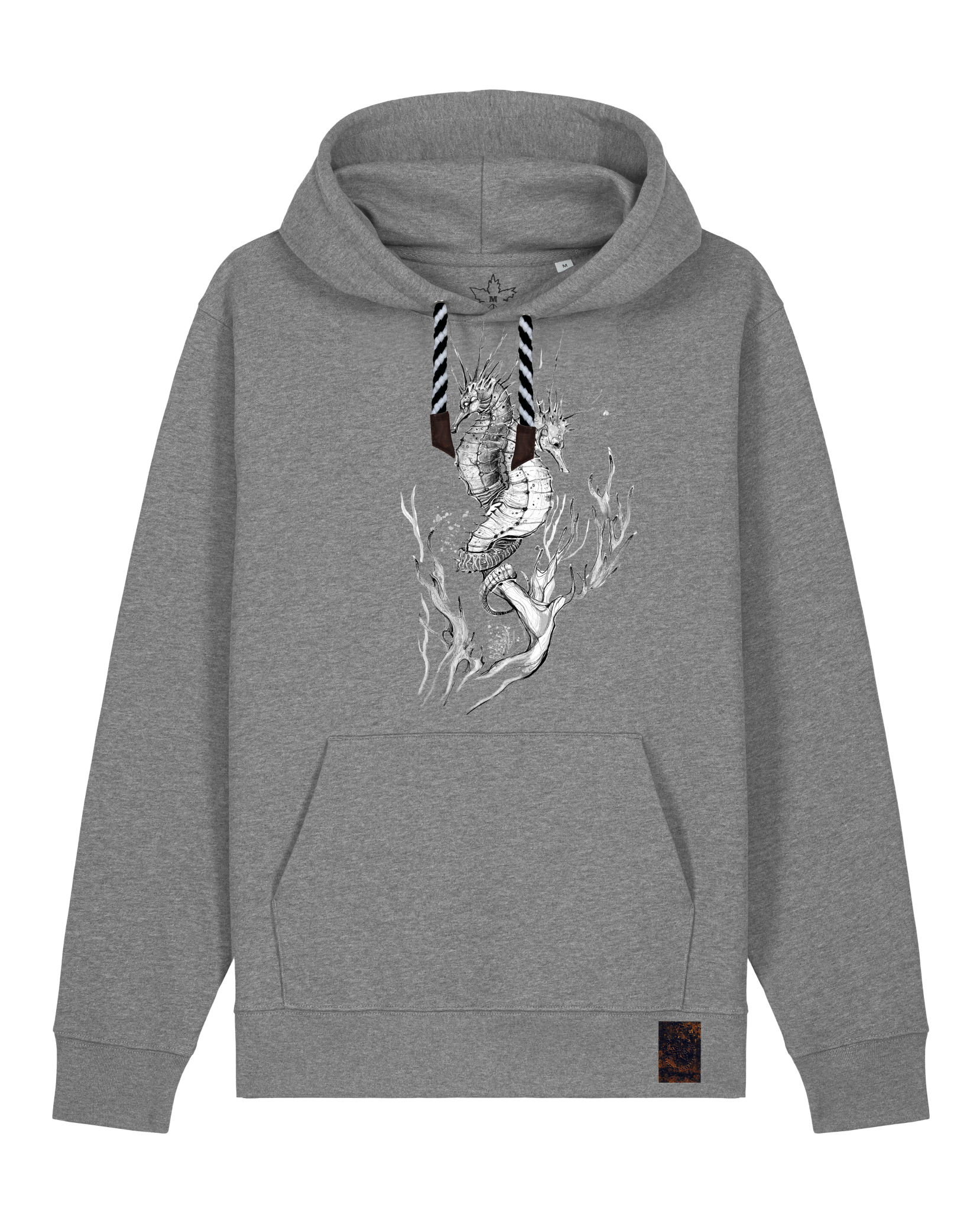bio-unisex-medium fit-hoodie-seepferdchen-stsu177-opossum-sw kordel-front