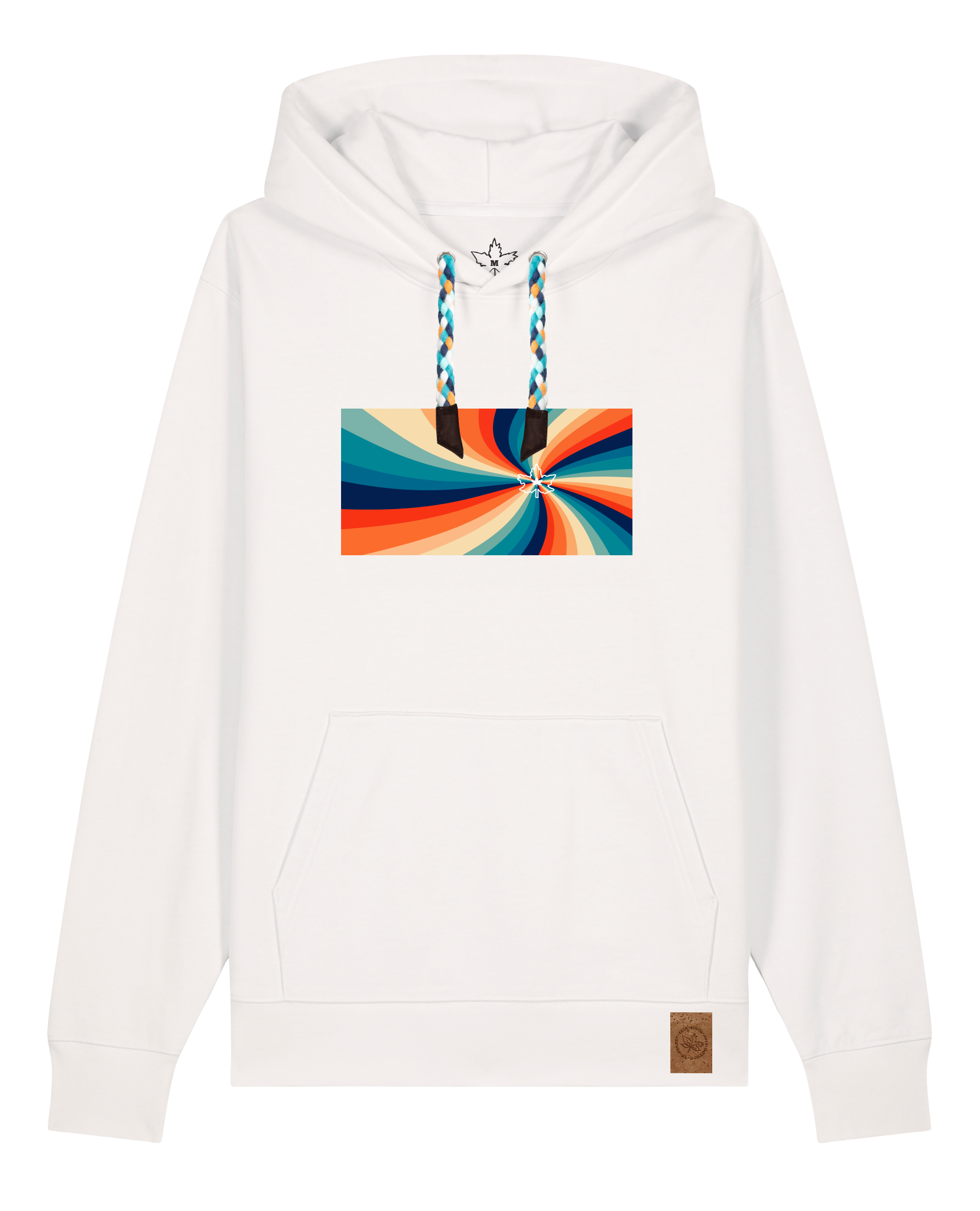 bio-unisex-medium fit-hoodie-six tees-stsu177-bio ei-blaue kordel-front