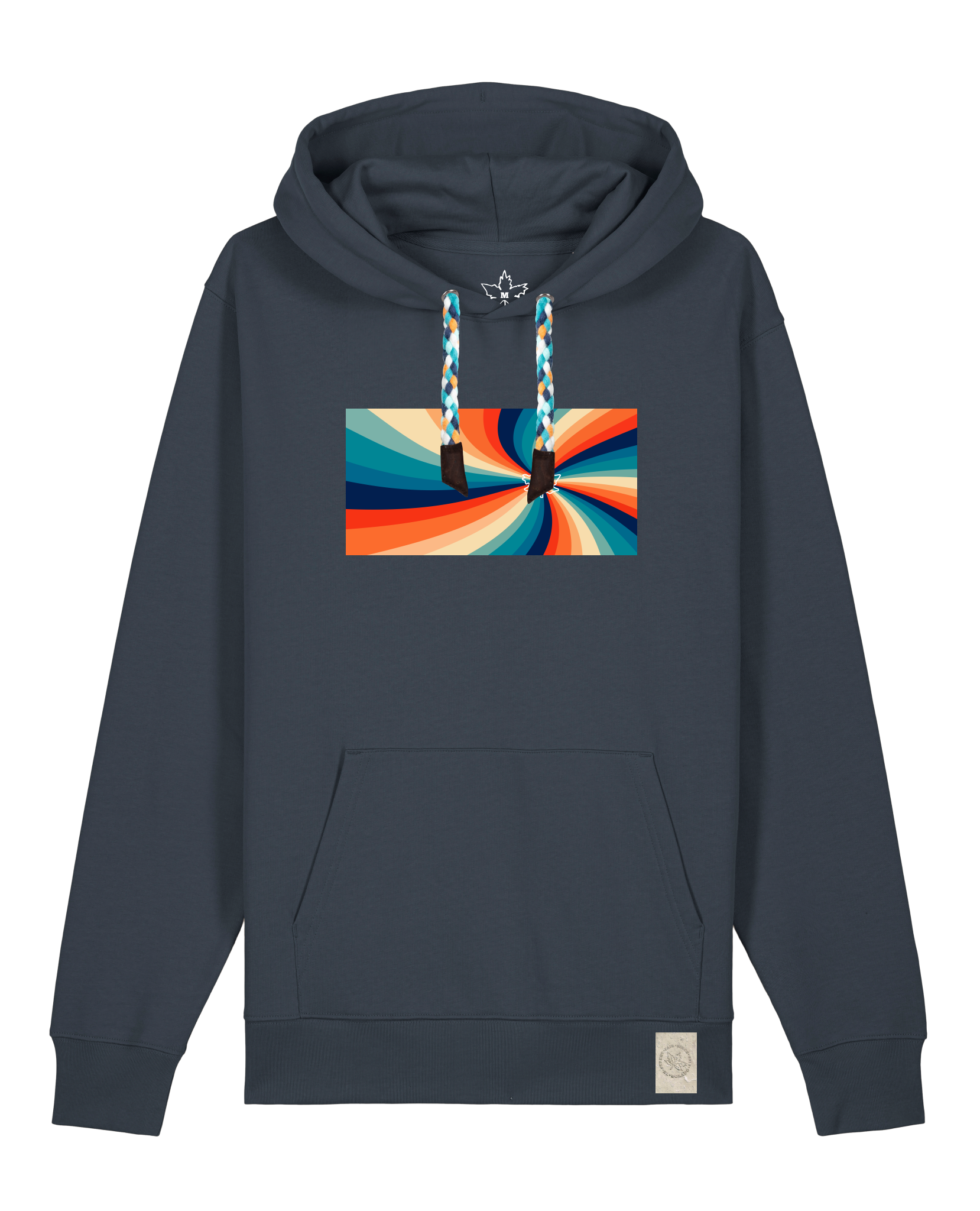 bio-unisex-medium fit-hoodie-six tees-stsu177-blaubeernacht-blaue kordel-front