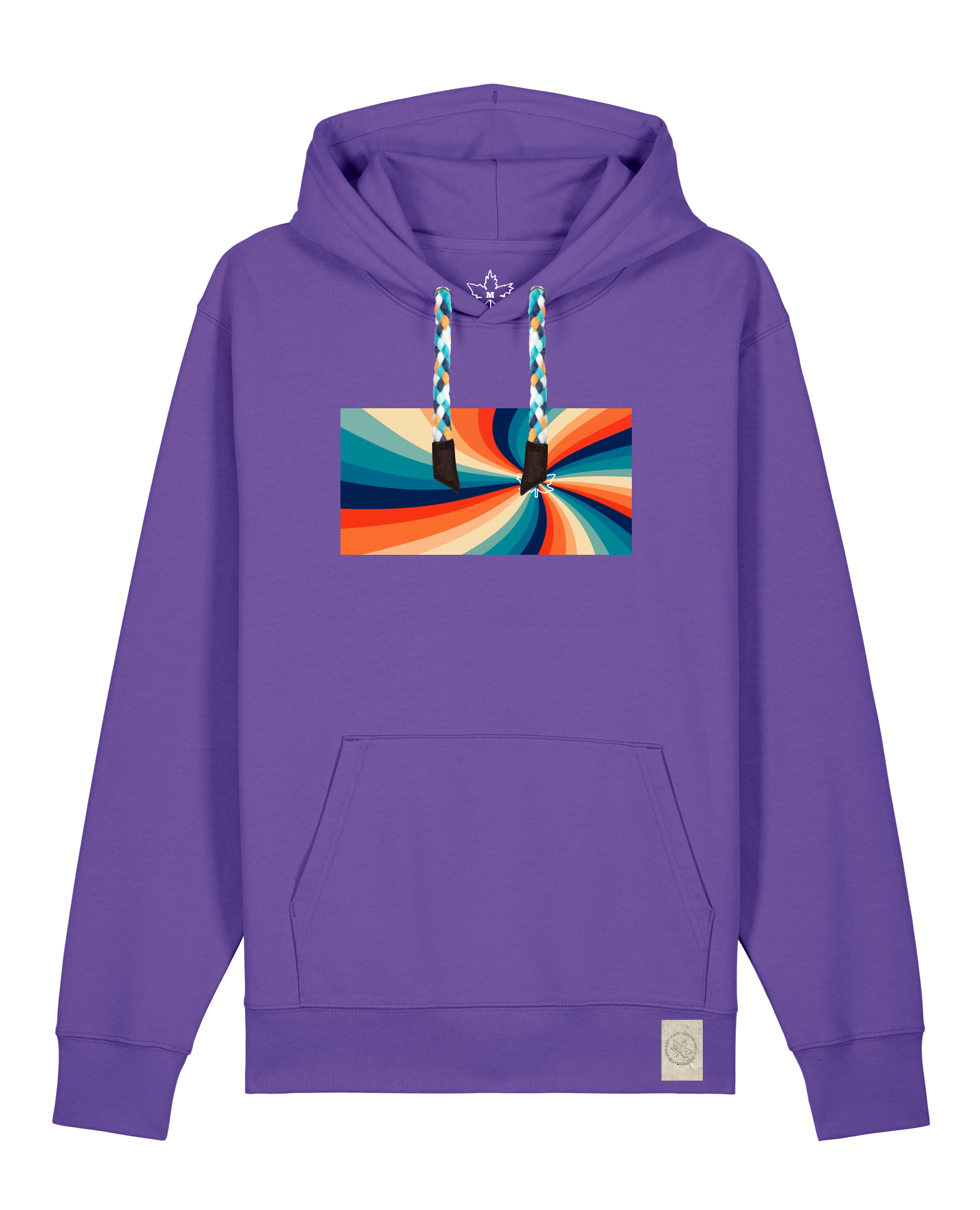 bio-unisex-medium fit-hoodie-six tees-stsu177-blaukraut-blaue kordel-front