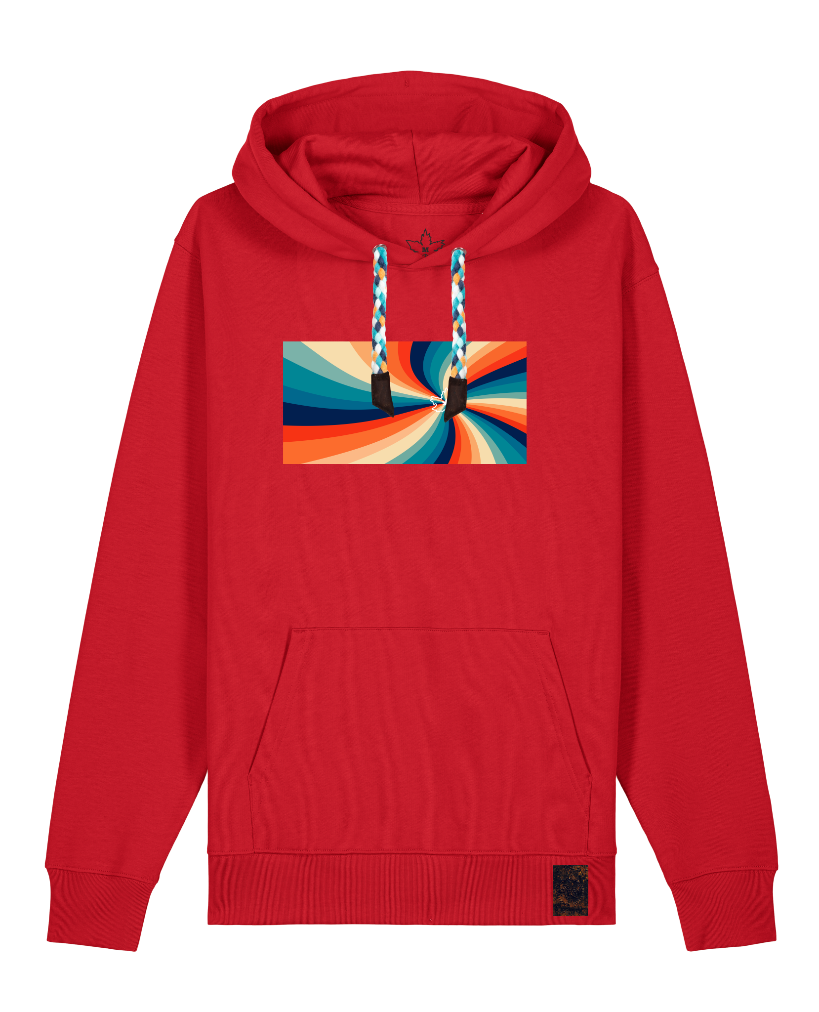 bio-unisex-medium fit-hoodie-six tees-stsu177-erdbeere-blaue kordel-front