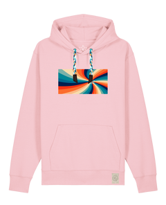 bio-unisex-medium fit-hoodie-six tees-stsu177-flamingo-blaue kordel-front