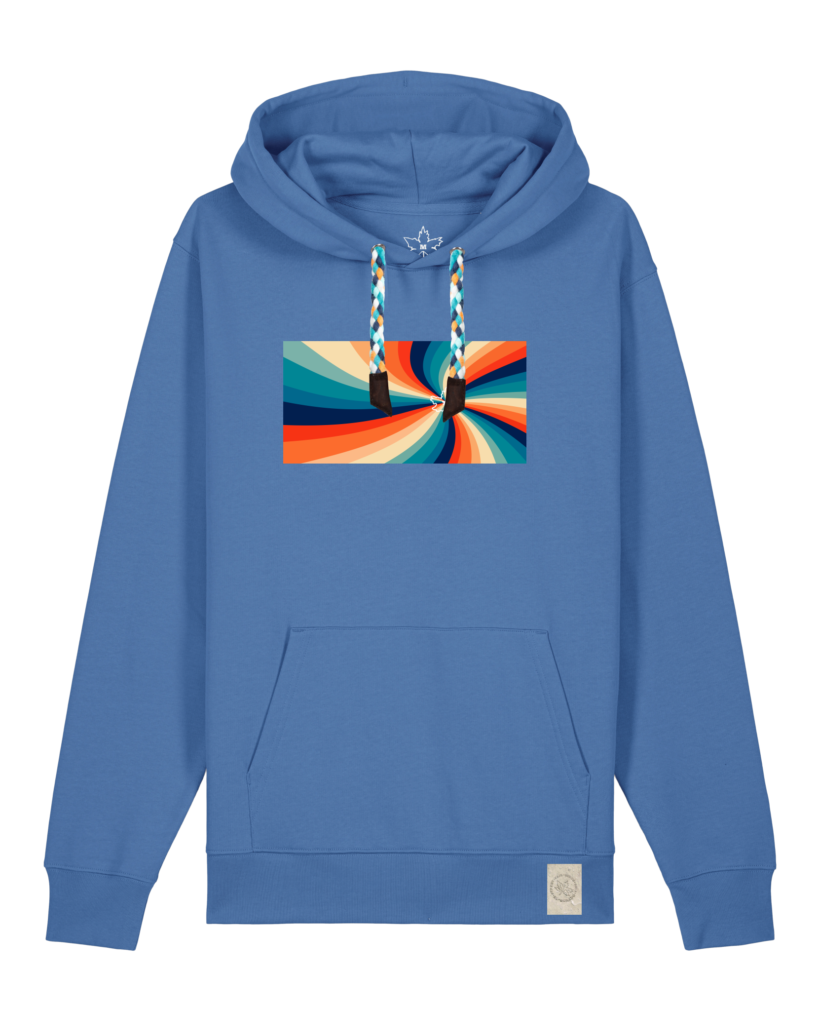 bio-unisex-medium fit-hoodie-six tees-stsu177-hortensie-blaue kordel-front
