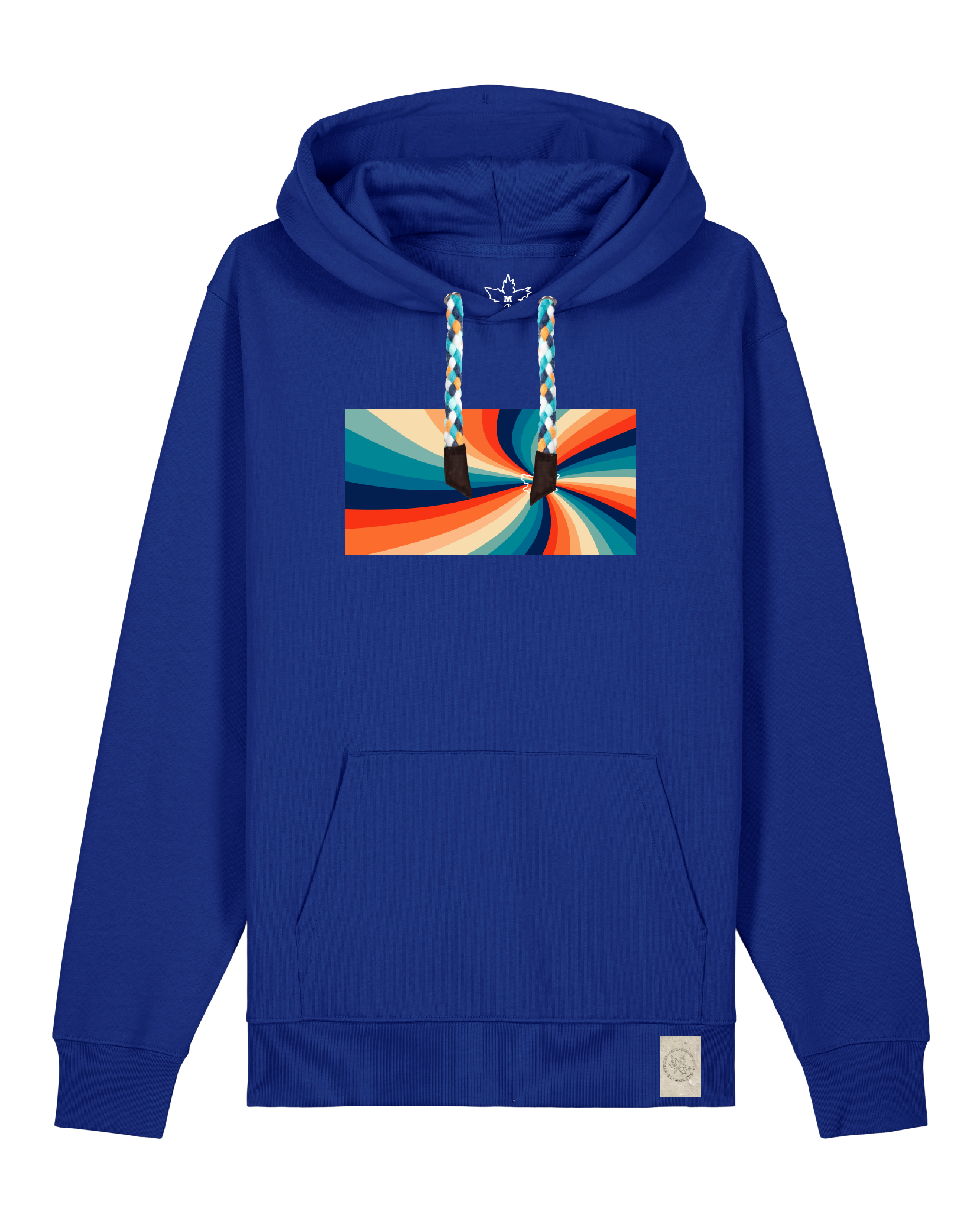 bio-unisex-medium fit-hoodie-six tees-stsu177-kornblume-blaue kordel-front