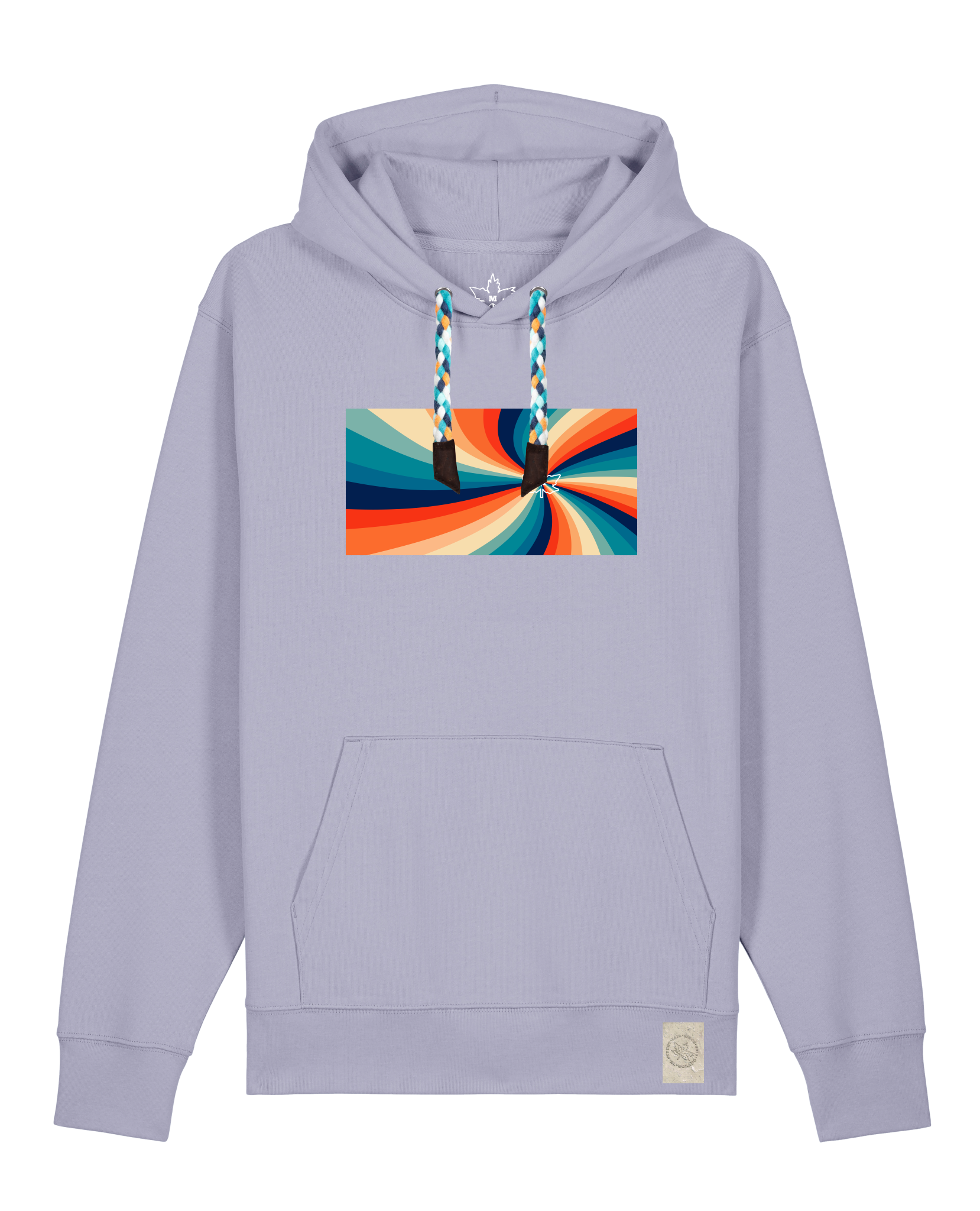 bio-unisex-medium fit-hoodie-six tees-stsu177-lavender-blaue kordel-front