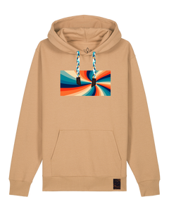 bio-unisex-medium fit-hoodie-six tees-stsu177-meersand-blaue kordel-front