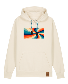 bio-unisex-medium fit-hoodie-six tees-stsu177-natur-blaue kordel-front
