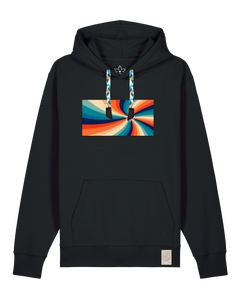 bio-unisex-medium fit-hoodie-six tees-stsu177-schwarz-blaue kordel-front