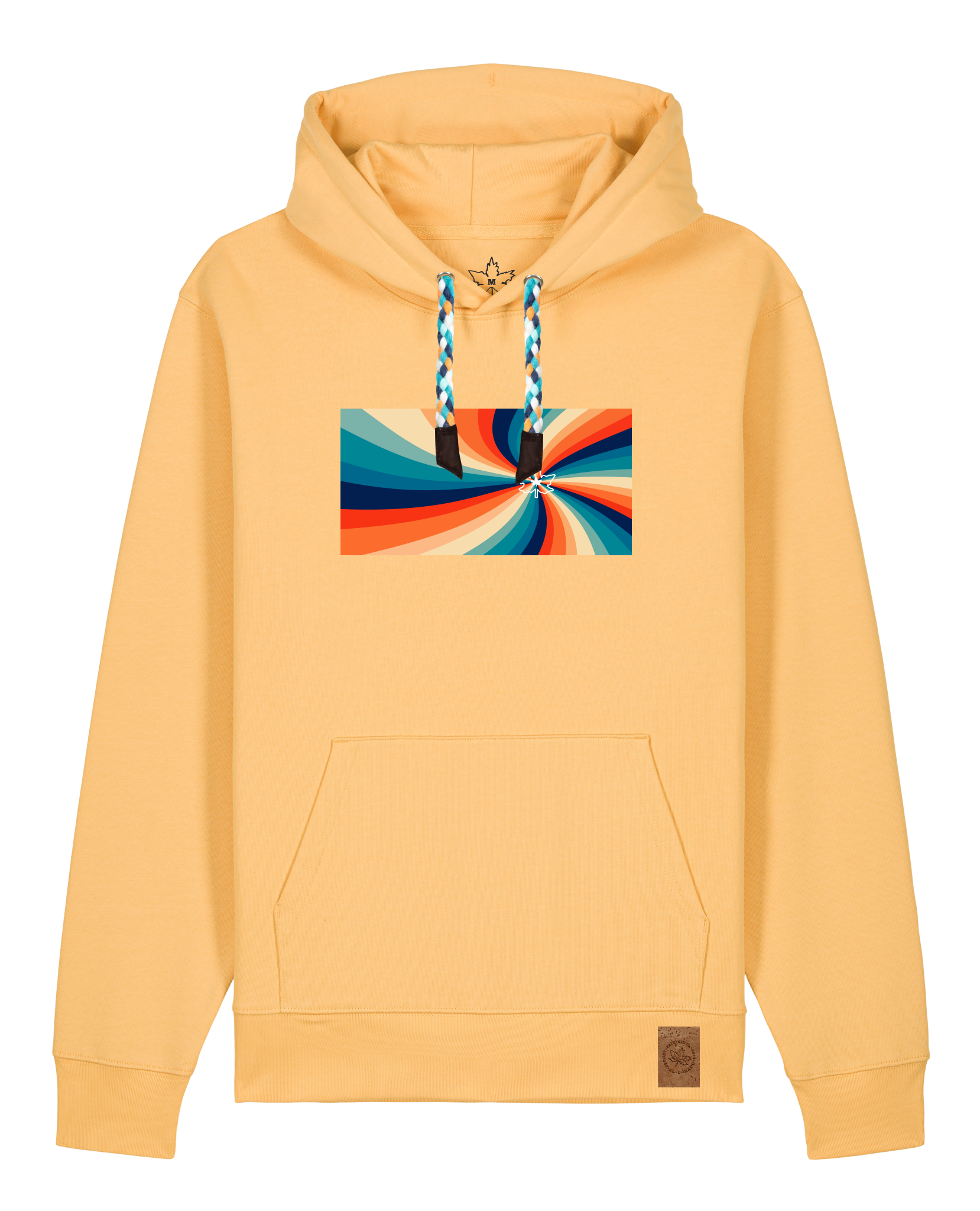 bio-unisex-medium fit-hoodie-six tees-stsu177-senfkorn-blaue kordel-front