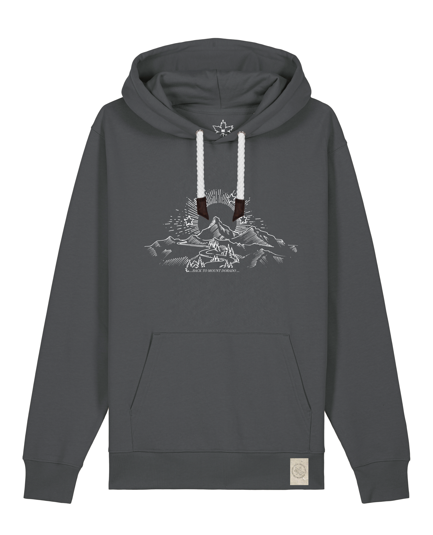 bio-unisex-medium fit-hoodie-skizzle mounty-stsu177-eisen-weiße kordel-front