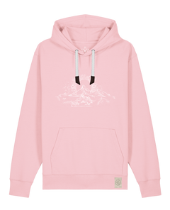 bio-unisex-medium fit-hoodie-skizzle mounty-stsu177-flamingo-weiße kordel-front