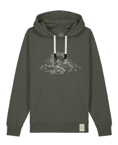 bio-unisex-medium fit-hoodie-skizzle mounty-stsu177-grunkohl-weiße kordel-front