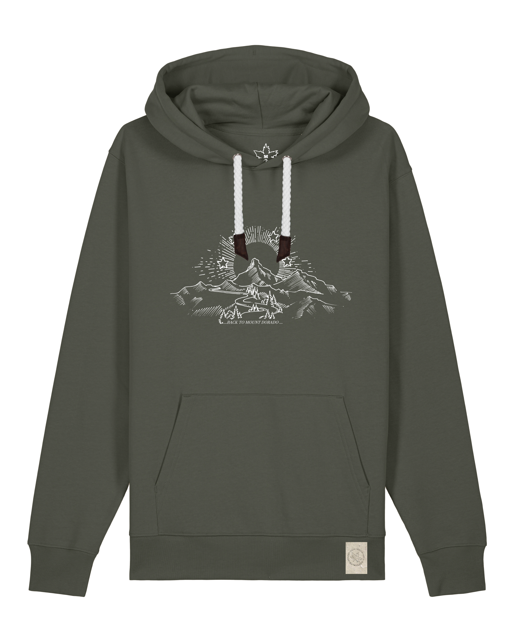 bio-unisex-medium fit-hoodie-skizzle mounty-stsu177-grunkohl-weiße kordel-front
