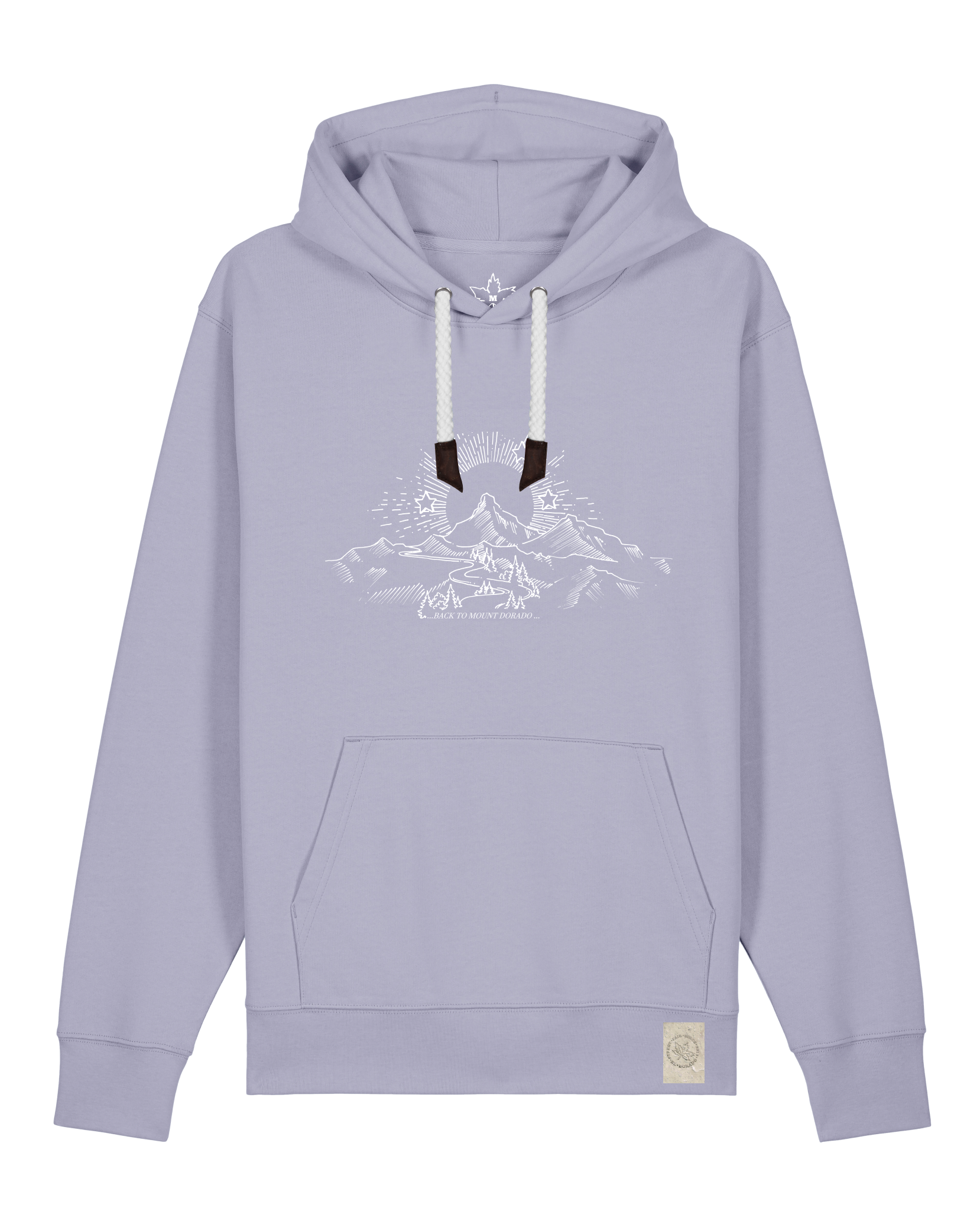 bio-unisex-medium fit-hoodie-skizzle mounty-stsu177-lavender-weiße kordel-front